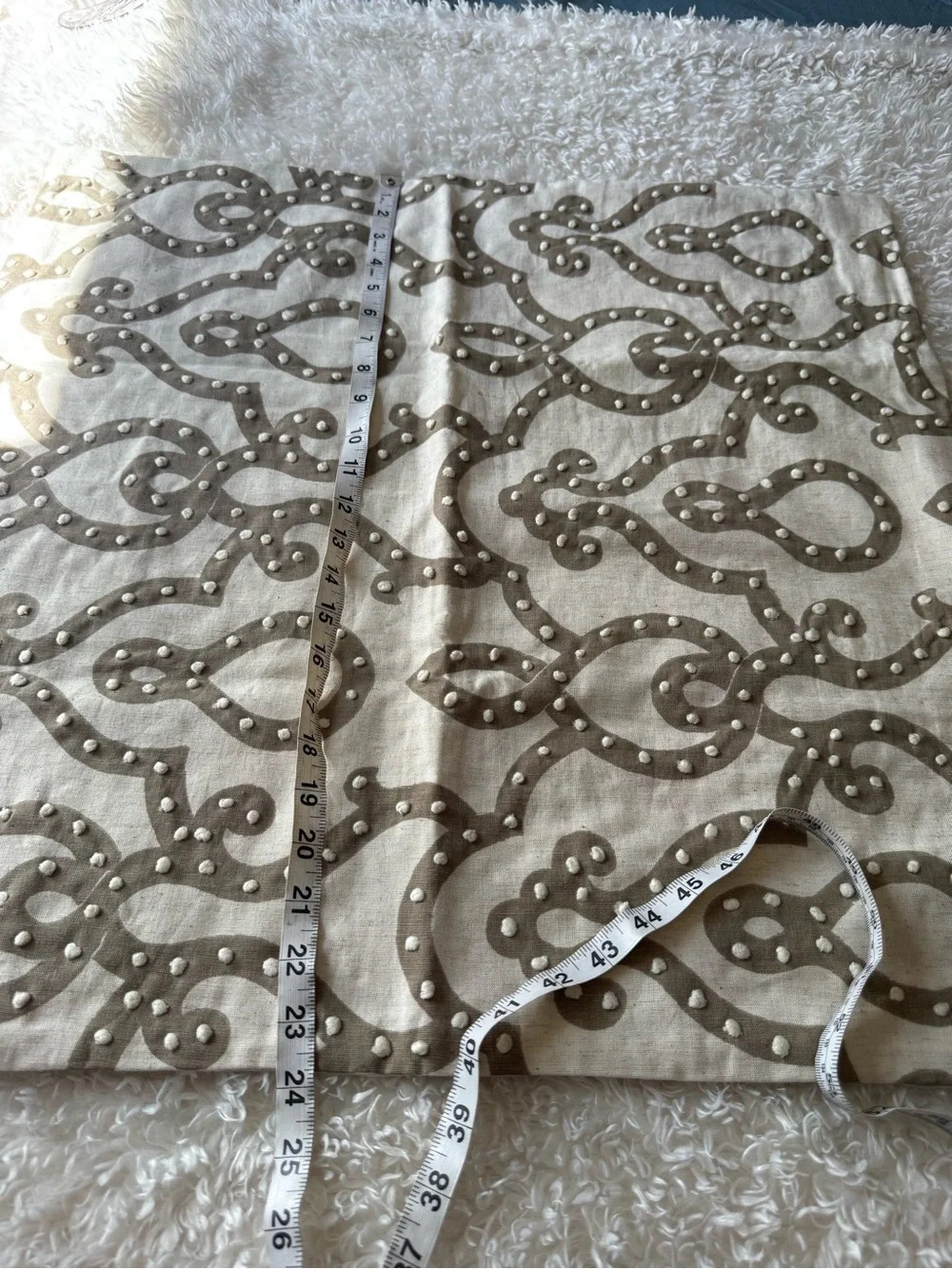 Pottery Barn 2 Textured Cotton Linen Boho Pillow Cover Set 24x24 Zip Closure